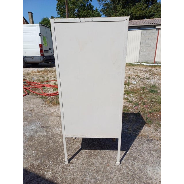 Antique Medical Display Case in Iron, Chrome and Glass, 1950s For Sale - Image 9 of 15