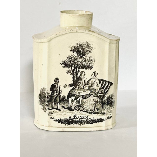 18th Century 18th C. English Transfer Ware Tea Caddy For Sale - Image 5 of 8