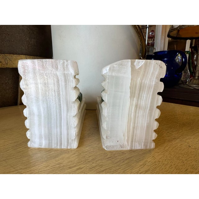 Vintage Pair of Carved Stone Mayan Aztec Bookends | Chairish