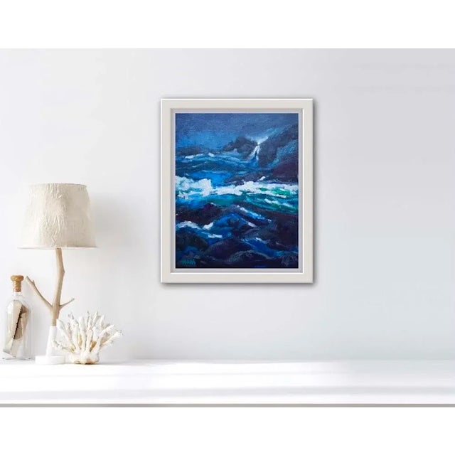 Modern Impressionist Seascape Blue Waters For Sale - Image 12 of 12