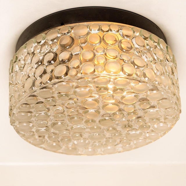 Textured Dots Glass Wall Light by Hillebrand, 1960s For Sale - Image 3 of 18