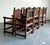 Vintage Spanish Leather and Wood Armchairs - Set of 6 For Sale - Image 4 of 14