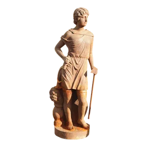 Mid 20th Century Classical Style Figural Life-Size Cast Iron Garden Statue