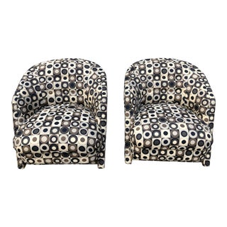 Milo Baughman Attributed Mid-Century Modern Club Chairs - a Pair For Sale