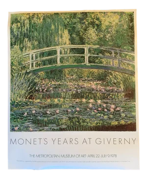 1978 Claude Monet Metropolitan Museum of Art Exhibition Poster