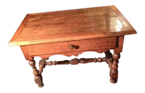 18th Century French Walnut Single Drawer Table