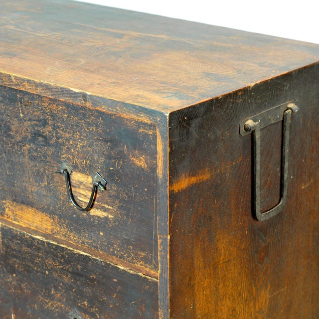 Brown Japanese Tansu Chest of Drawers, 1870s For Sale - Image 8 of 17