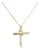 10K Two-Tone Yellow & White Gold Diamond-Accented Cross 18" Pendant Necklace (J-K Color, I2-I3 Clarity) For Sale