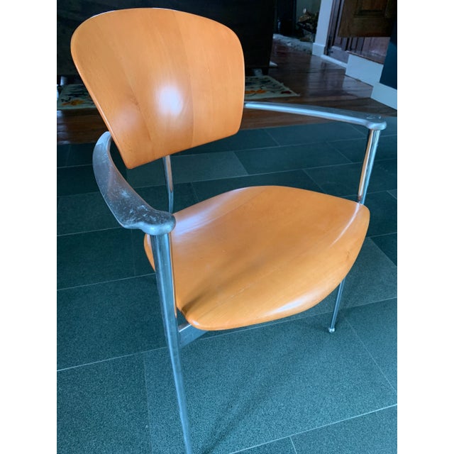 Eames 1980s Mid-Century Modern-Style Three-Legged Chair For Sale - Image 4 of 6