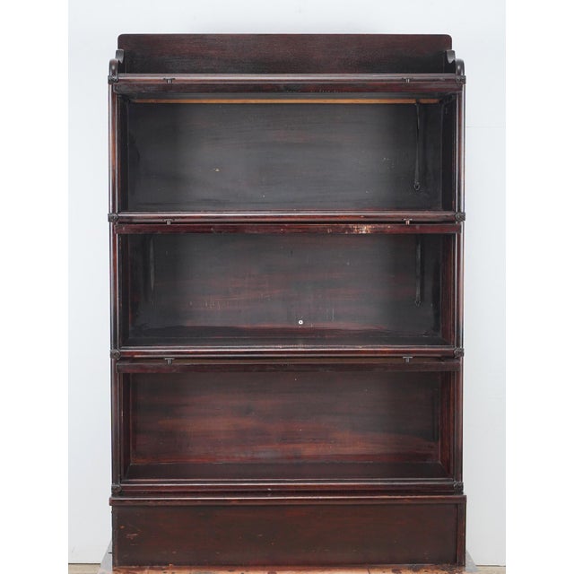 Traditional Antique Oak Globe Wernicke Barrister Bookcase For Sale - Image 3 of 15