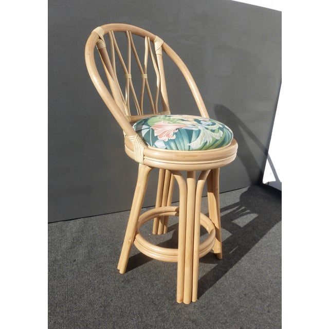 MidCentury Faux Bamboo Bar Stools Set of 3 Chairish