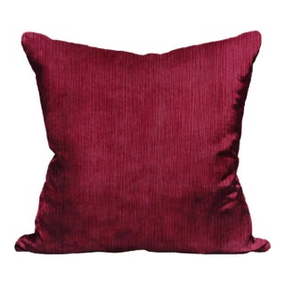 The House of Scalamandré Strie Velvet Pillow, Creole For Sale