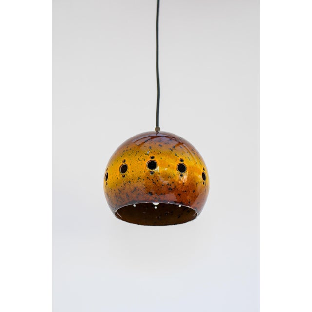 1960s Vintage Enameled Pendant Lamp from Hustadt Leuchten, 1960s For Sale - Image 5 of 15