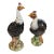 Large Pair of Ceramic Guinea Hens or Fowl, Made in Italy For Sale
