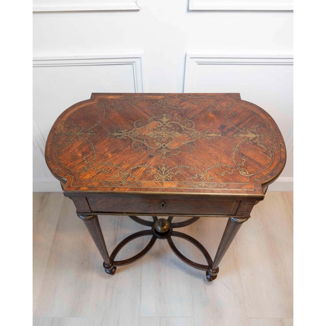 Napoleon III Marquetry Side Table, France, circa 1870 For Sale - Image 15 of 15