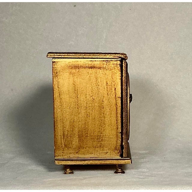 Wood Vintage Gold-Gilt Wooden Music Box Cabinet With Ballerina Paintings, Mid 20th Century For Sale - Image 7 of 12