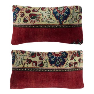 13"x24" SET OF 2 - Vintage Cushion Covers. Wool Pillowcases. Throw Pillow Covers For Sale