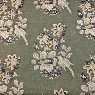 Boho Chic Rose Cumming Macclesfield Linen Designer Fabric by the Yard For Sale