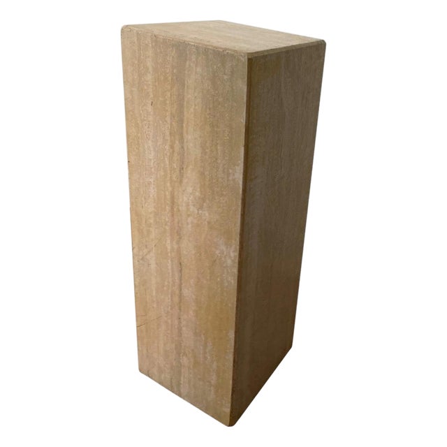 1970s Travertine Display Pedestal For Sale
