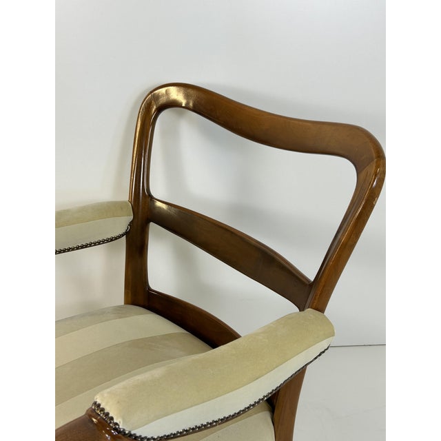 Vintage Reading Chair in the style of Paolo Buffa, 1950s For Sale - Image 3 of 12