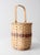 Mid 20th Century Vintage Woven Splint Basket With Swing Handle For Sale - Image 5 of 13