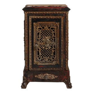 19th Century Victorian Brown Wood China & Display Cabinets For Sale