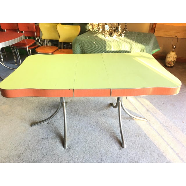 Mid Century Retro Formica Dining Table and Chairs- 7 ...