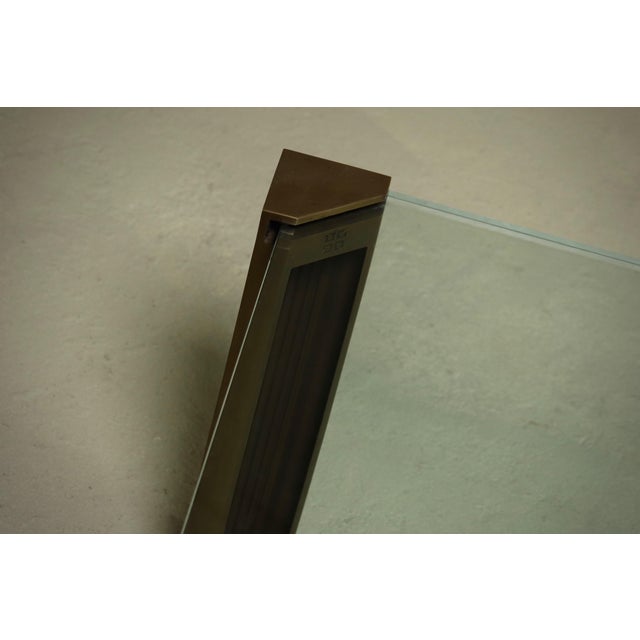 Glass Large Monumental Model T14 Coffee Table from Peter Ghyczy, 1970s For Sale - Image 7 of 11