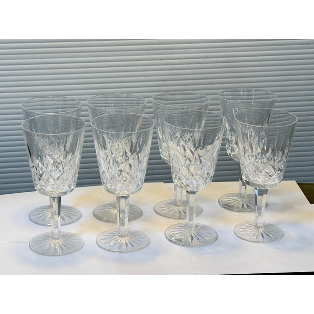 Traditional Waterford Lismore Crystal Goblets, Set of Eight For Sale - Image 3 of 11