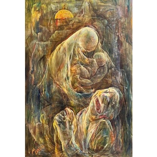 Vivaldo Martini, Abstract Composition No.7, Oil on Canvas For Sale