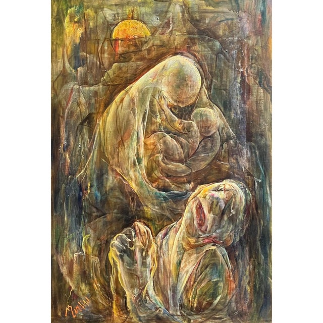 Vivaldo Martini, Abstract Composition No.7, Oil on Canvas For Sale