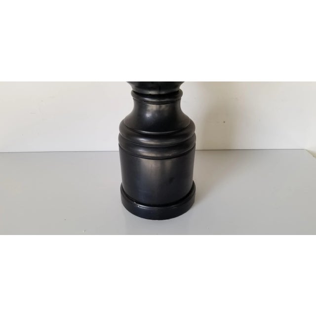 1970s 1970's Tall Vintage James Mont Style Carved Helix Table Lamp For Sale - Image 5 of 12