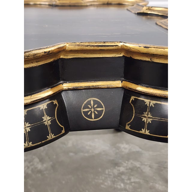 Black E.j. Victor Fine Furniture Chinoiserie Style Coffee Table For Sale - Image 8 of 17