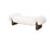 2020s Brad Modern White Bouclé Bench with Sculptural Curves and Cast Iron Base For Sale - Image 5 of 5