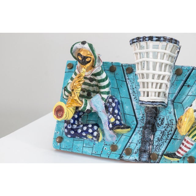 San Polo Otello Rosa for San Polo Venezia Modernist Ceramic Wall Hanging Italy 1950s For Sale - Image 4 of 8