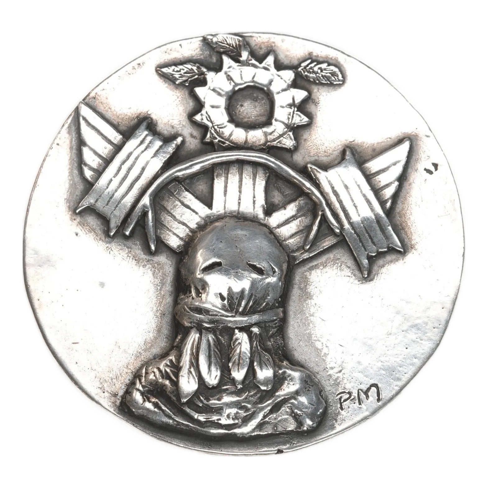 Pat Mathiesen Sterling Scuptural pendant 