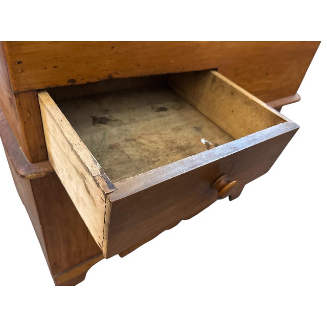 1920s Pine Lift Top Dry Sink For Sale - Image 6 of 9
