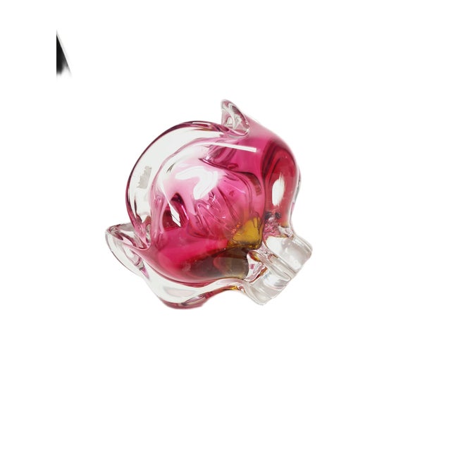 Glass Decorative Bowl by J. Hospodka for Chribska Glassworks, Czechoslovakia, 1960s For Sale - Image 7 of 12
