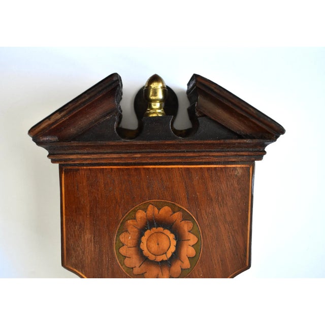 English Antique Scottish Regency Inlaid Wheel Barometer by T. Silo, Glasgow For Sale - Image 3 of 12