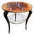 Italian Marquetry Brass and Glass 2-Tiered Side Table, 1959 For Sale