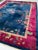 1920s Antique Art Deco Asian Botanical Garden Magenta Rug 9.2 x 11.8 For Sale - Image 5 of 15