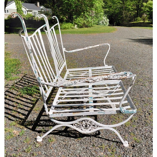 White 1960s Woodard Andalusian Right and Left Armchair For Sale - Image 8 of 11