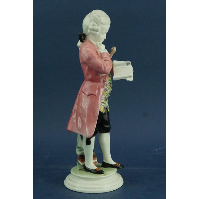 Brown 19th Century Art Nouveau Ceramic Sculpture Depicting Wolfgang Amadeus Mozart as a Child by Perigot for Goldscheider, Austria, 1890s For Sale - Image 8 of 18