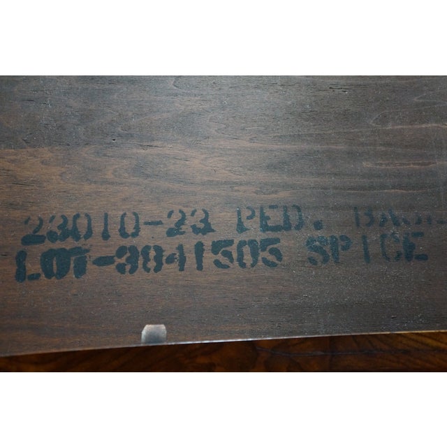 Ethan Allen American Empire Matchbook Cherry Extendable Neoclassic Dining Table For Sale - Image 14 of 18