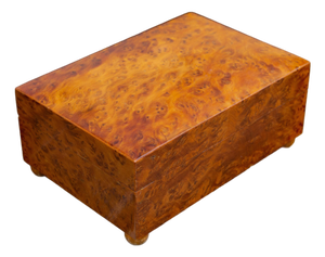Swiss Mechanical Russian Olive Burl Wood Walnut Music and Trinket Box