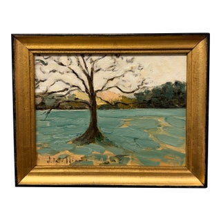 20th Century Oil Painting Treescape For Sale