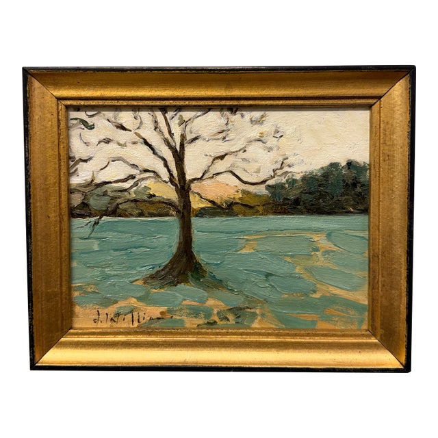 20th Century Oil Painting Treescape For Sale