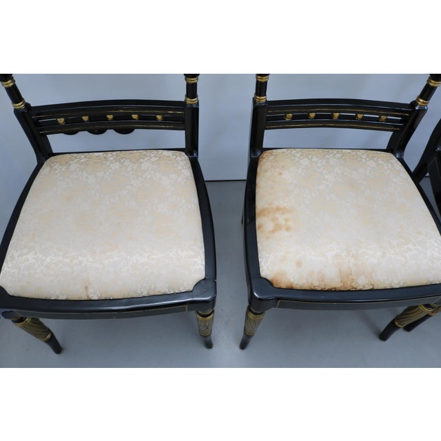 Chinese Hand-Painted Sanding Varnish Chairs, Set of 6 For Sale - Image 17 of 18