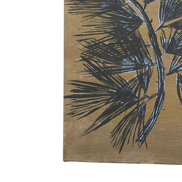 1970s Branch Botanical Painting Wall Art on Canvas. For Sale - Image 4 of 10