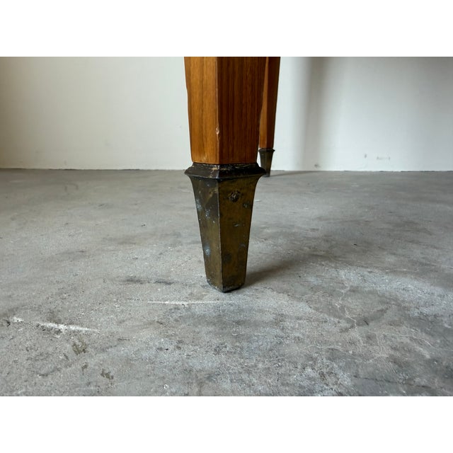 Mid Century Modern Burl Wood Expandable Dining Table For Sale - Image 13 of 18